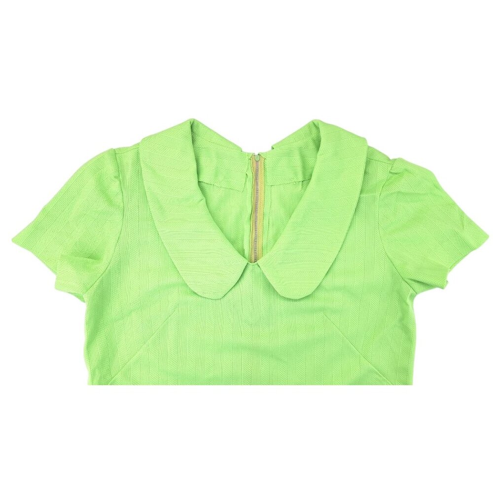 Vintage Handmade Pant Suit Polyester Top Crop Pants Women Large Green 2 Piece - Picture 11 of 16